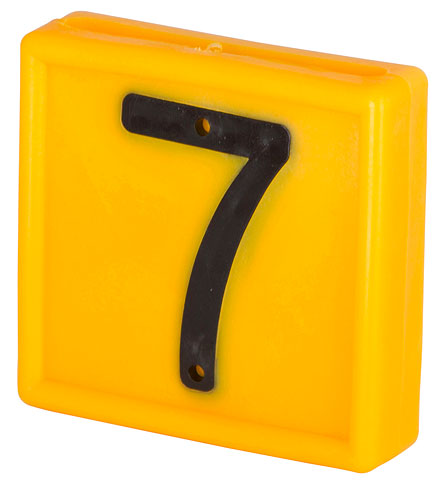 Номерной блок 7, жёлтый
