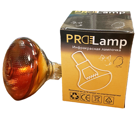 Инфракрасная лампа PROLamp 150 Ватт - красная