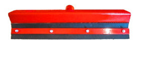 Скребок для навоза без ручки обрезиненный 40 см, красный
